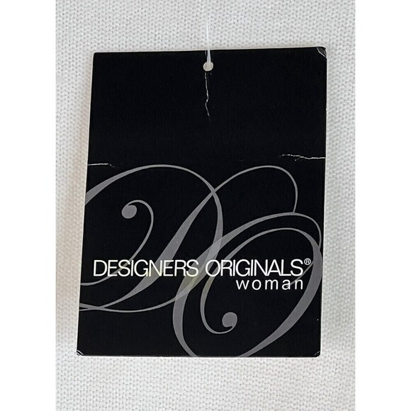 Designers Originals Soft White Waterfall Cardigan Lapel Flowers New with Tags 1X - Picture 5 of 7